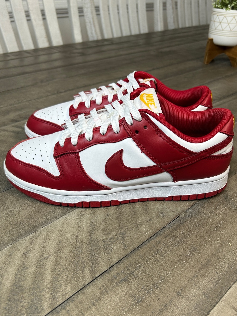 Nike Dunk Low Retro USC Gym Red University Gold Men’s Size 9.5 Sneakers